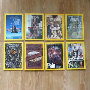 National Geographic Magazine Lot of 8 Magazines 2016, 2018, 2019, 2020, 2023
